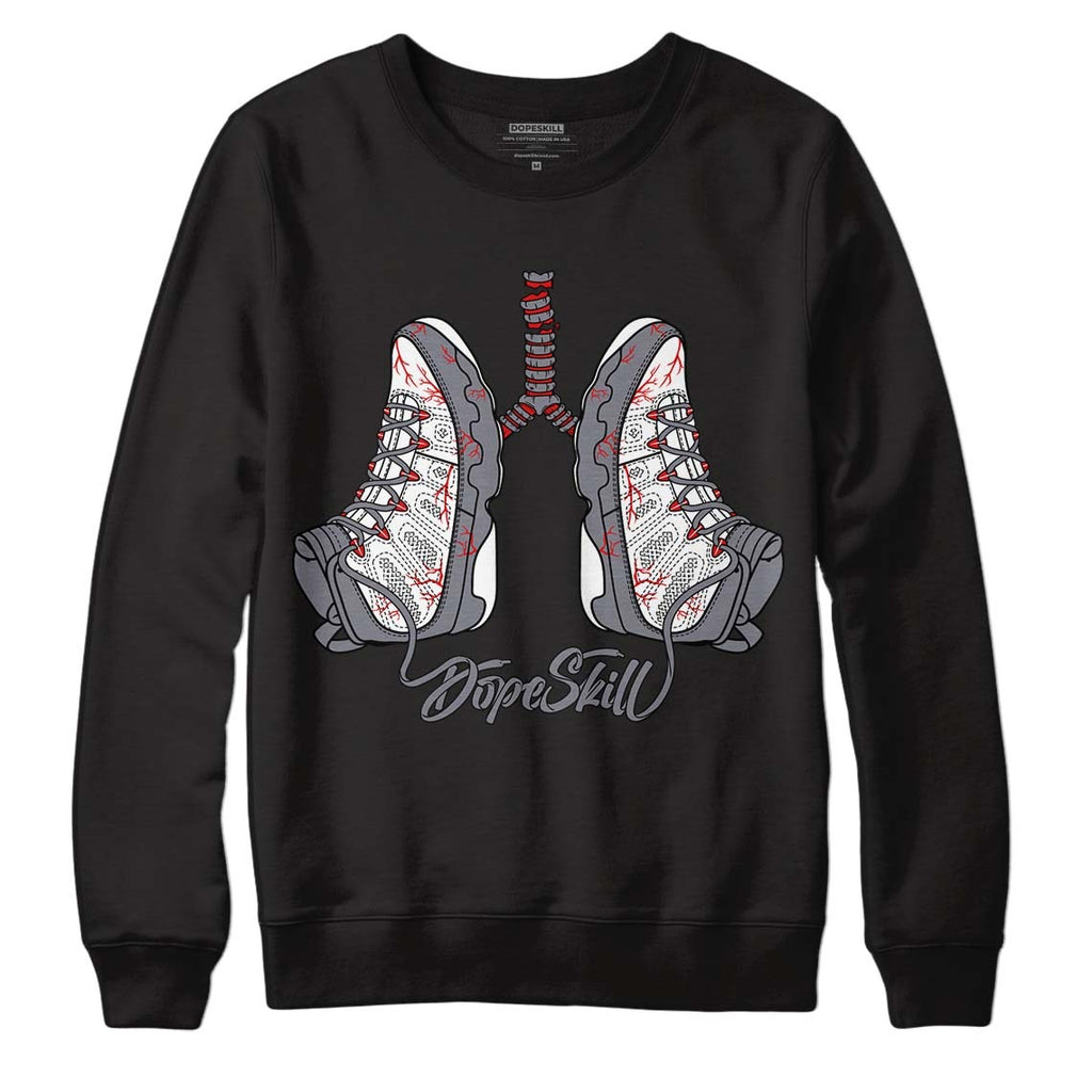 Fire Red 9s DopeSkill Sweatshirt Breathe Graphic