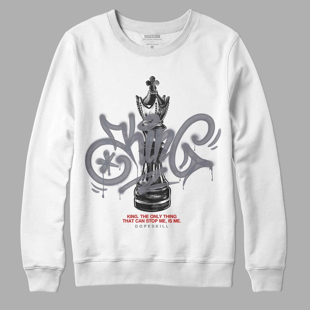 Fire Red 9s DopeSkill Sweatshirt King Chess Graphic