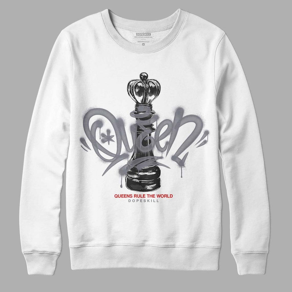 Fire Red 9s DopeSkill Sweatshirt Queen Chess Graphic