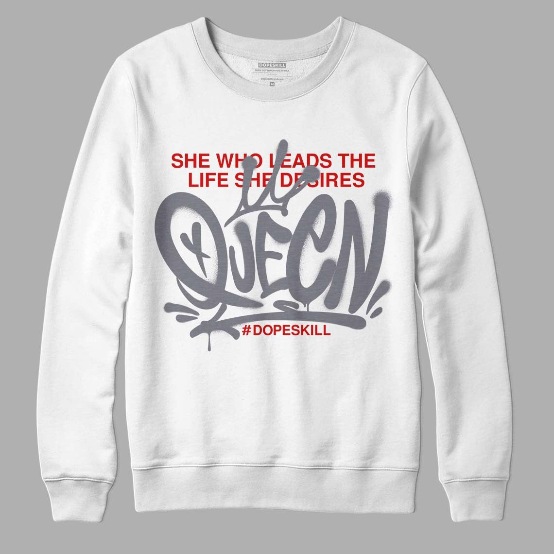 Fire Red 9s DopeSkill Sweatshirt Queen Graphic