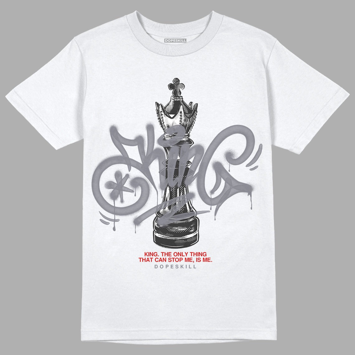 Fire Red 9s DopeSkill T-Shirt King Chess Graphic