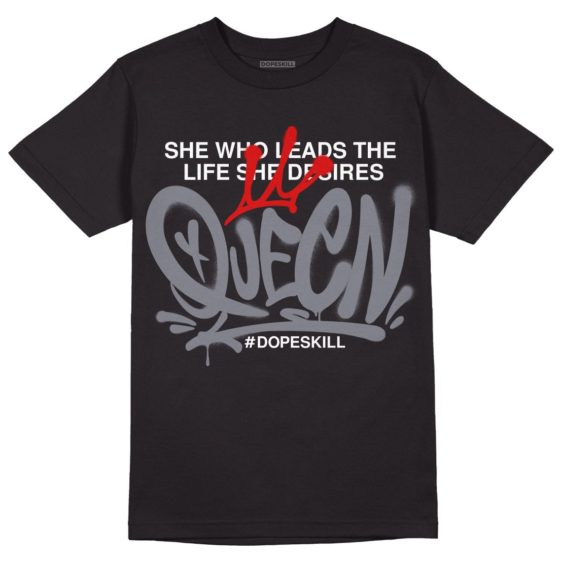 Fire Red 9s DopeSkill T-Shirt Queen Graphic