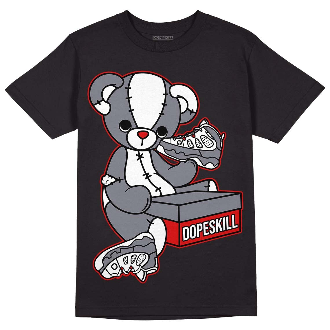 Fire Red 9s DopeSkill T-Shirt Sneakerhead BEAR Graphic