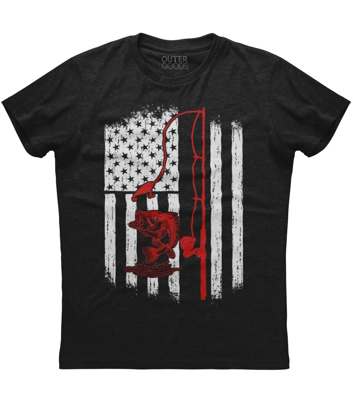 Fishing Rod Flag T-Shirt (O)