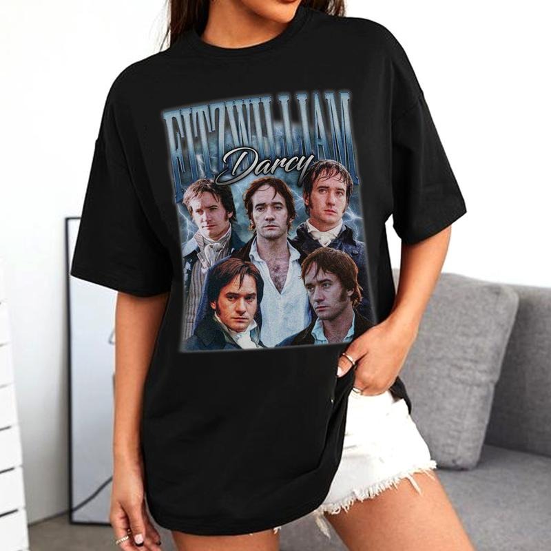Fitzwilliam Darcy Pride and Prejudice Retro T-Shirt Retro Fitzwilliam Darcy Graphic Tee Sweatshirt Hoodie Unisex Casual Oversized style 001