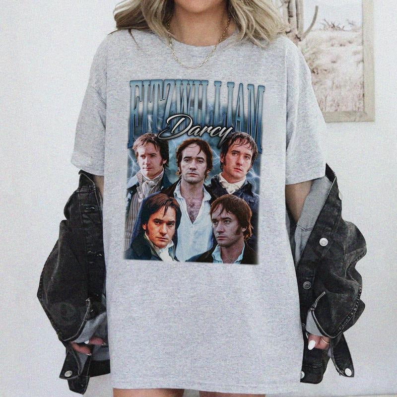 Fitzwilliam Darcy Pride and Prejudice Retro T-Shirt Retro Fitzwilliam Darcy Graphic Tee Sweatshirt Hoodie Unisex Casual Oversized style 001