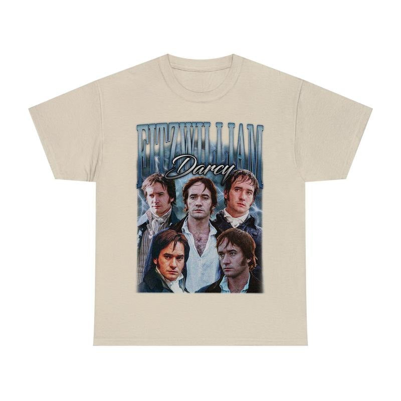 Fitzwilliam Darcy Pride and Prejudice Retro T-Shirt Retro Fitzwilliam Darcy Graphic Tee Sweatshirt Hoodie Unisex Casual Oversized style 001