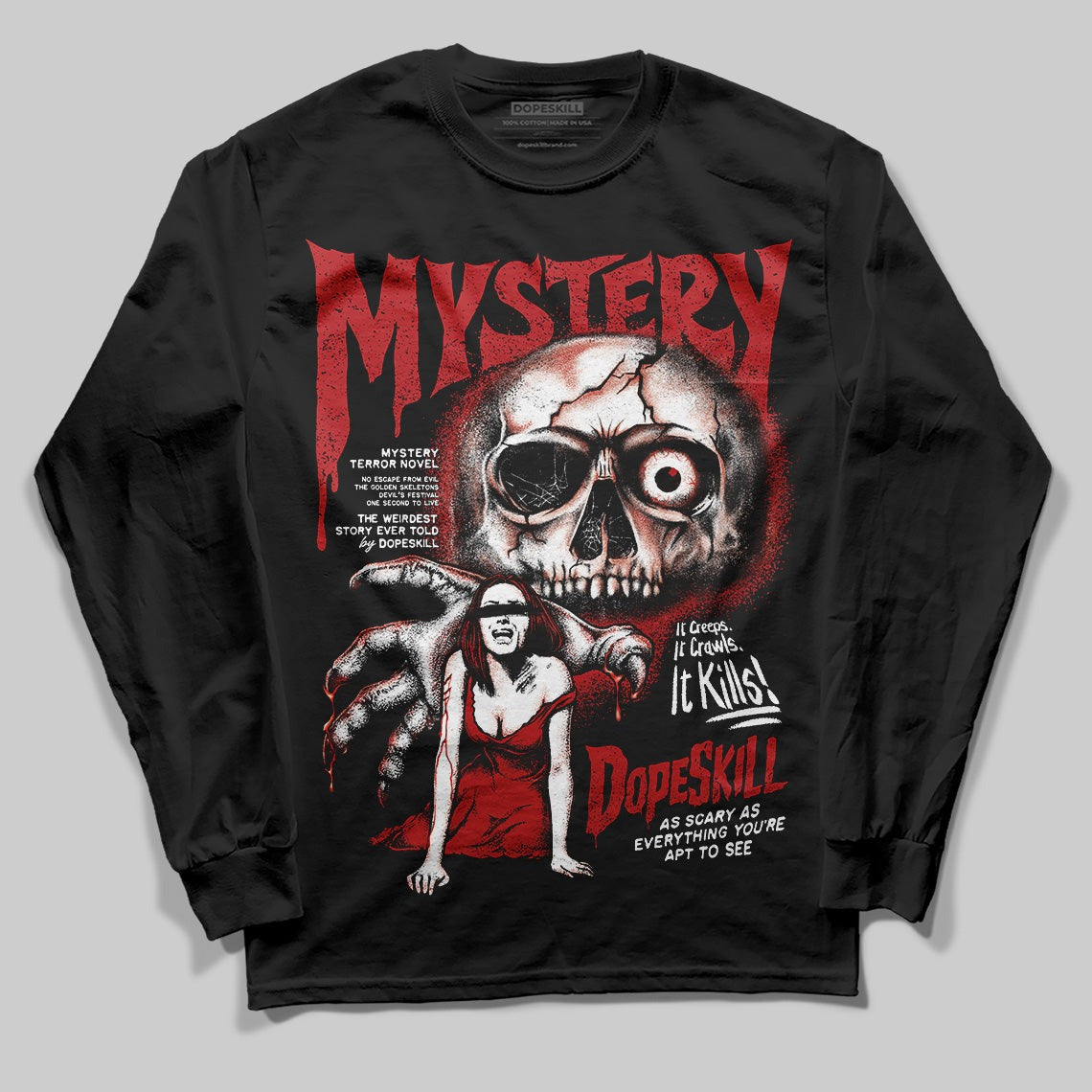 Flu Game 12s DopeSkill Long Sleeve T-Shirt Mystery Ghostly Grasp Graphic