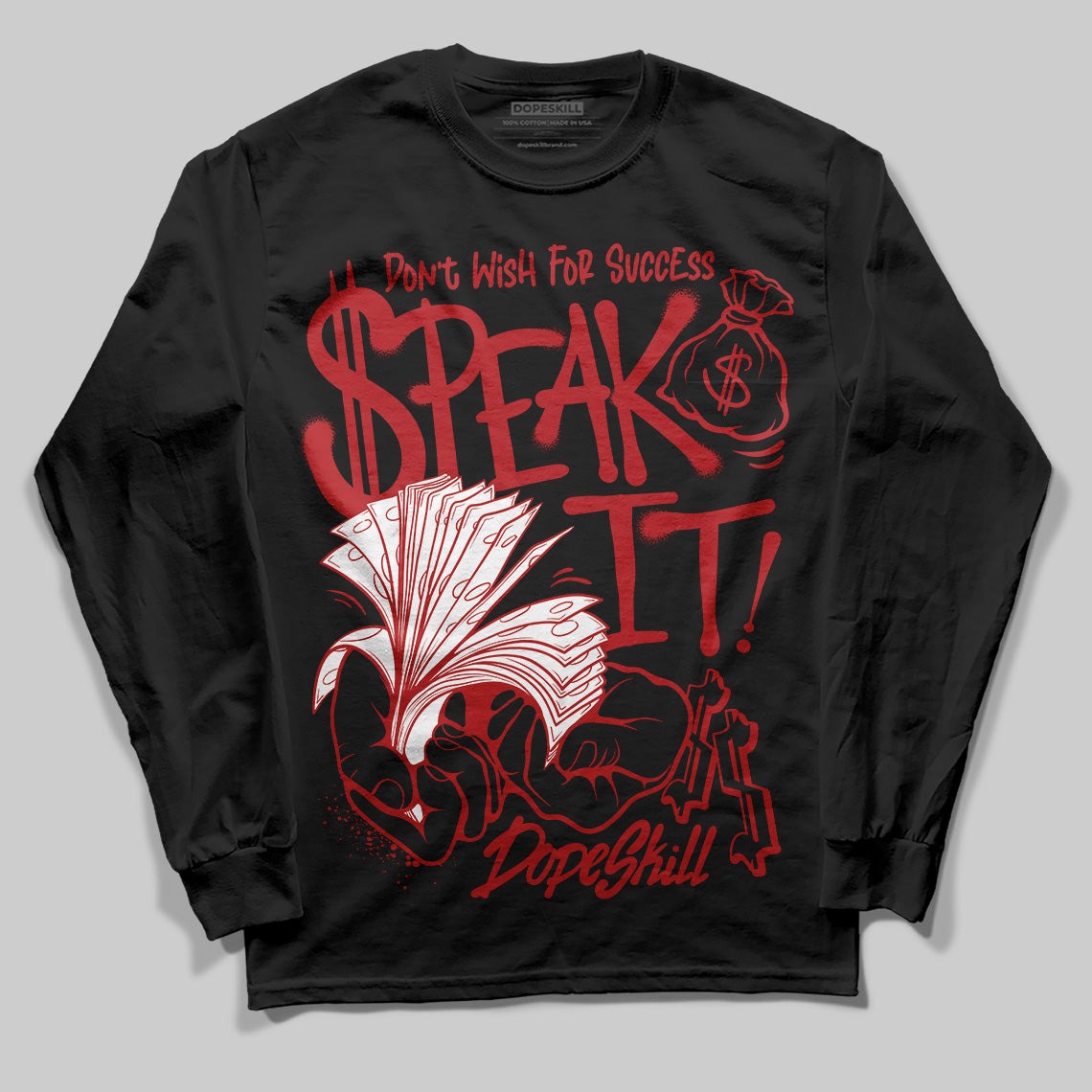 Flu Game 12s DopeSkill Long Sleeve T-Shirt Speak It Graphic