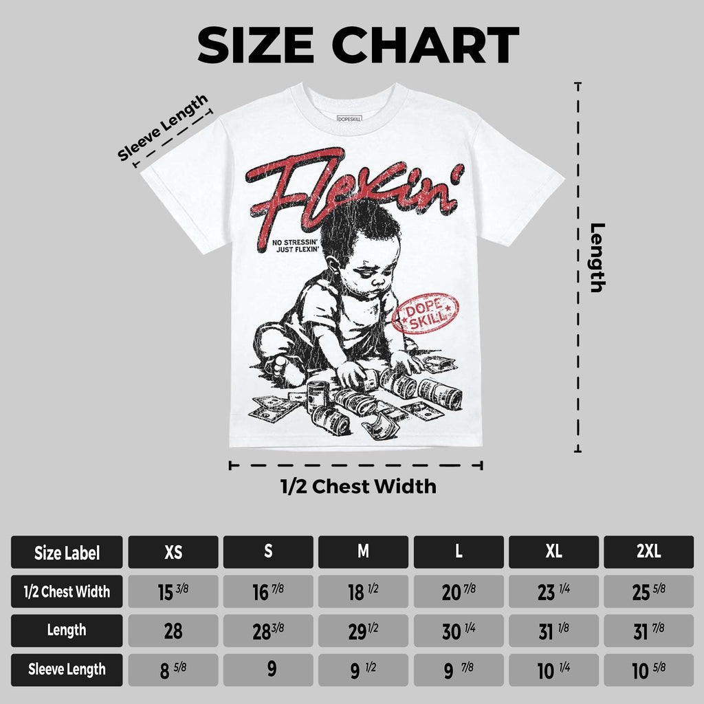 Flu Game 12s DopeSkill Oversize Print T-Shirt Flexin' Graphic