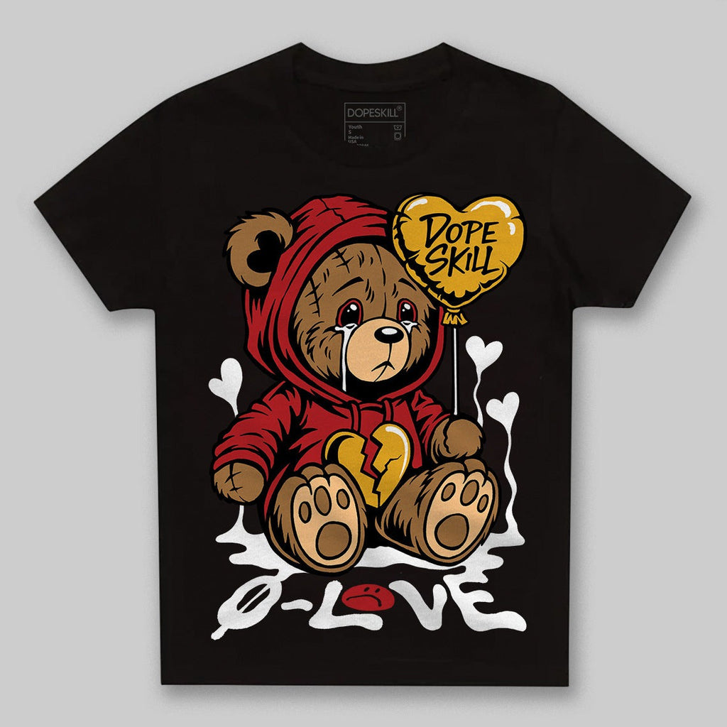 Flu Game 12s DopeSkill Toddler Kids T-shirt Broken Bear Graphic