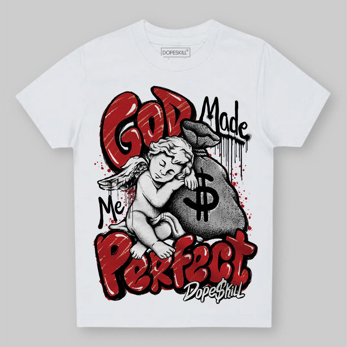 Flu Game 12s DopeSkill Toddler Kids T-shirt God Made Me Perfect Graphic