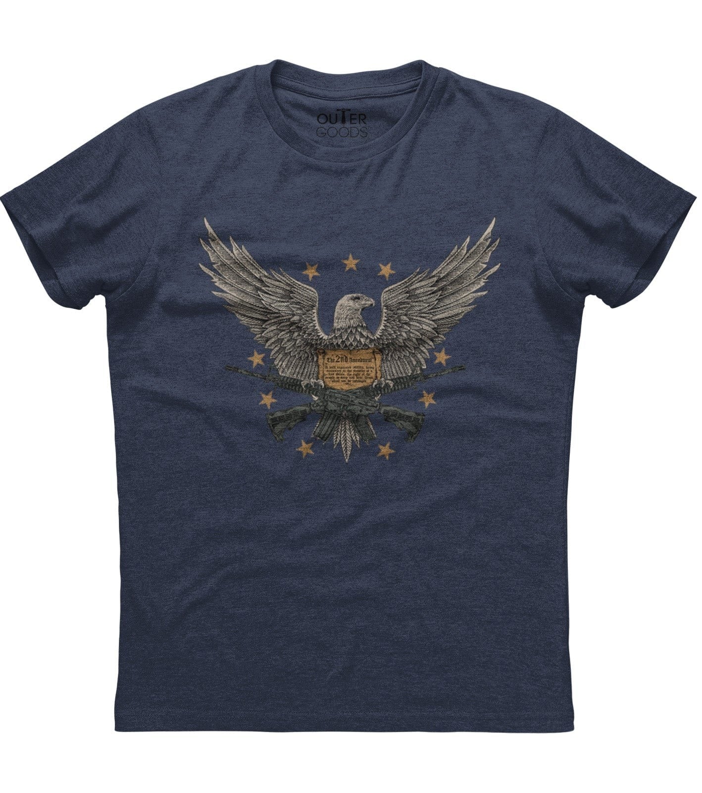 Flying Eagle Emblem 2nd Amendment Note Patriotic T-Shirt (O)