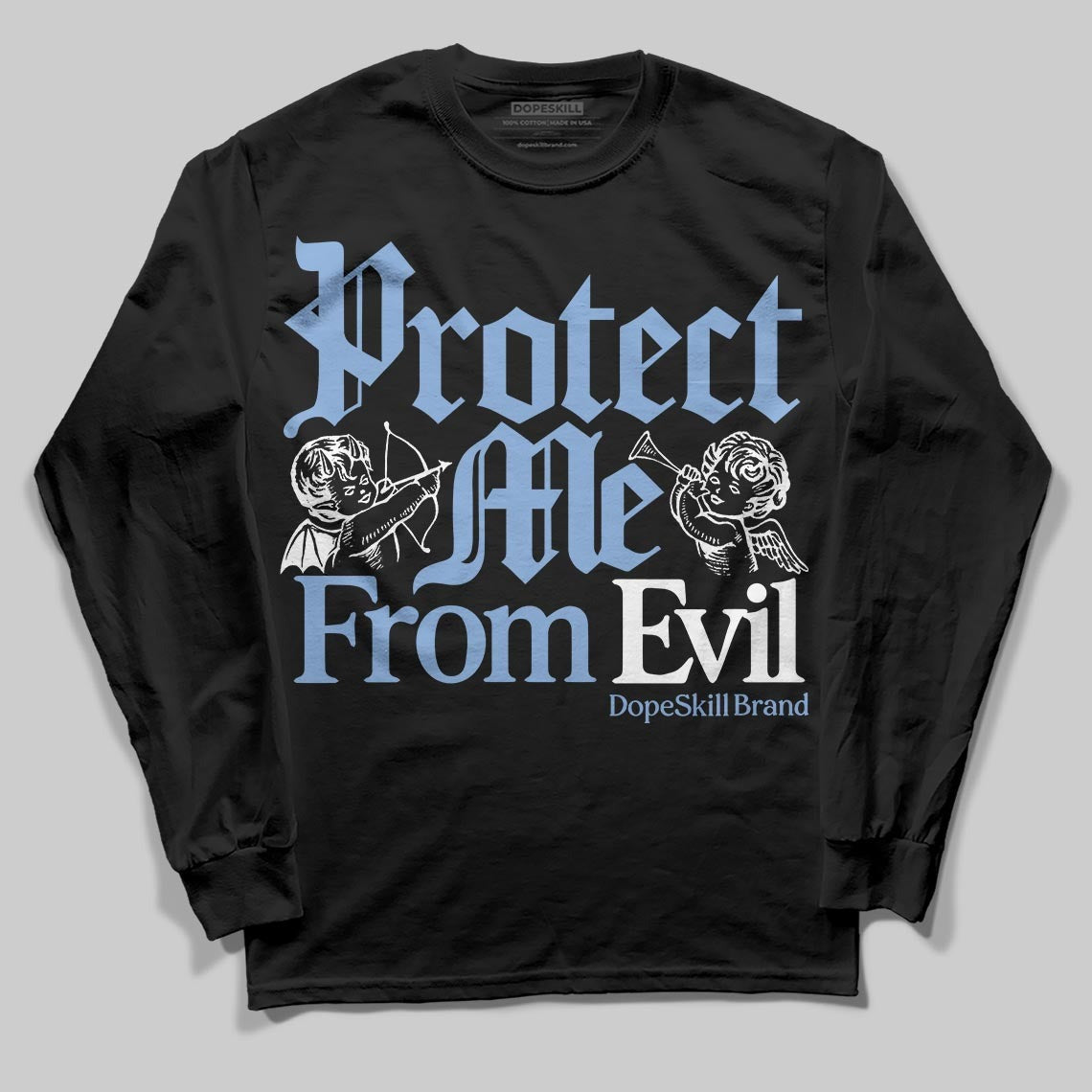 Forget Me Not 4s DopeSkill Long Sleeve T-Shirt Protect Me From Evil Graphic