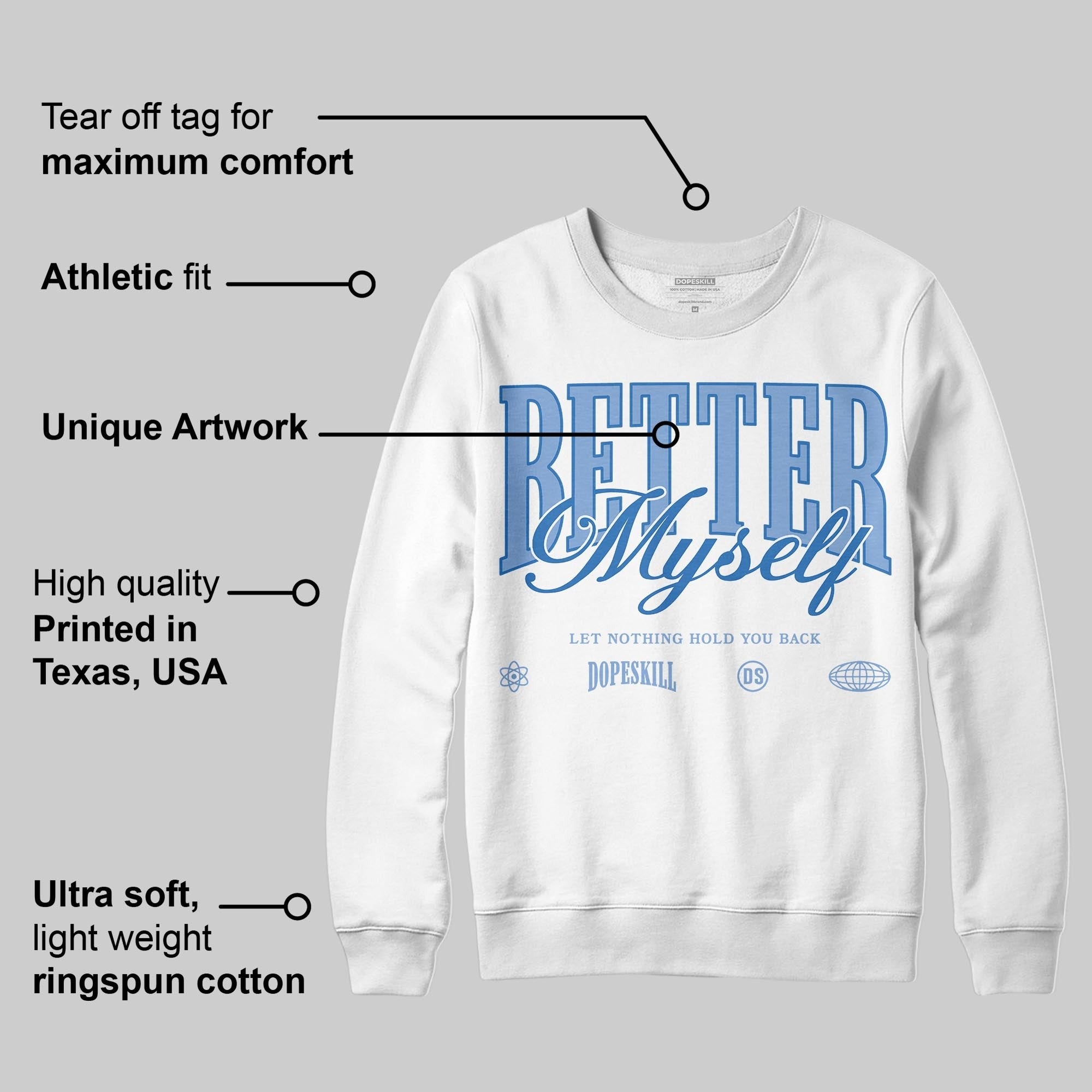 Forget Me Not 4s DopeSkill Sweatshirt Better Myself Graphic