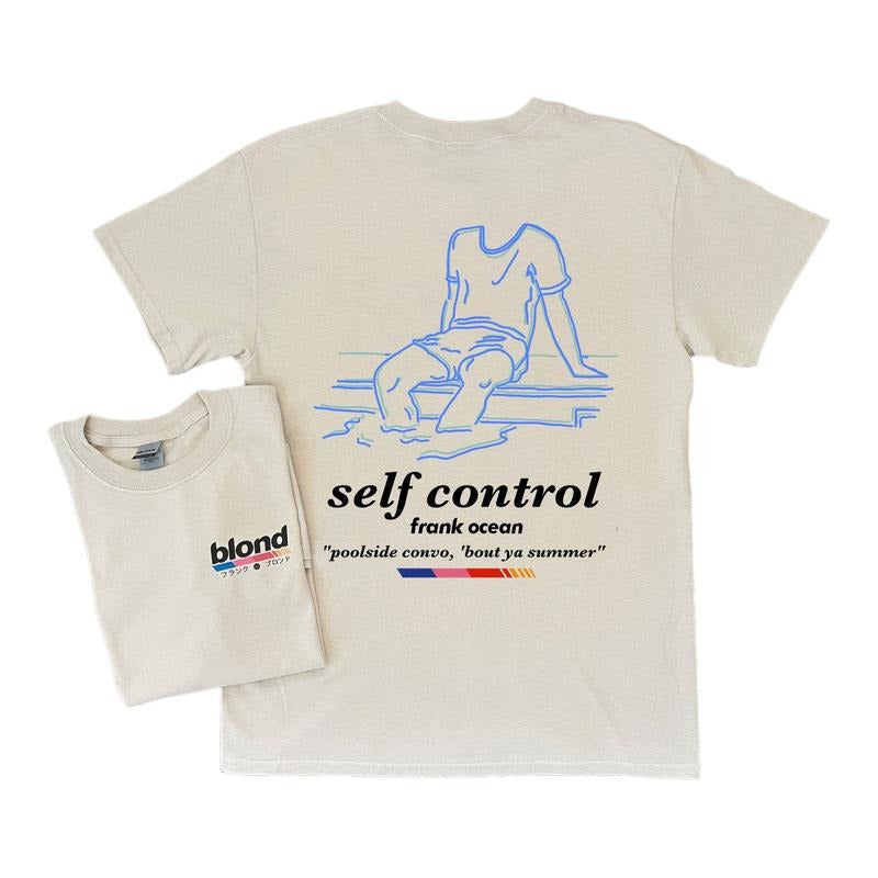 Frank Ocean Blond Self Control Short Sleeve Shirt Blonde Music Gift Cool Gift Ideas Trends Orig Design Soft Cotton Unisex Shirt Music Shirt Music Tour Merch Gift for Him Gift For Her Vintage Y2K Hoodie Sweatshirt