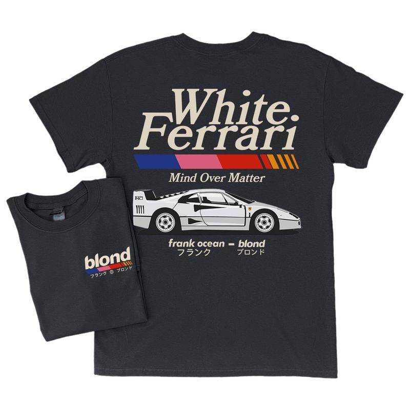 Frank Ocean Blond White Ferrar! V2 Short Sleeve Shirt Blond Album Music Gift Vintage Style Tee Blonded Trends Original Design Y2k Soft Cotton Unisex Shirt Music Shirt Music Tour Merch Gift for Him Gift For Her Vintage Y2K Hoodie Sweatshirt