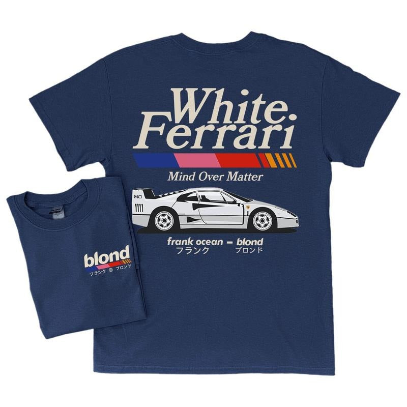 Frank Ocean Blond White Ferrar! V2 Short Sleeve Shirt Blond Album Music Gift Vintage Style Tee Blonded Trends Original Design Y2k Soft Cotton Unisex Shirt Music Shirt Music Tour Merch Gift for Him Gift For Her Vintage Y2K Hoodie Sweatshirt