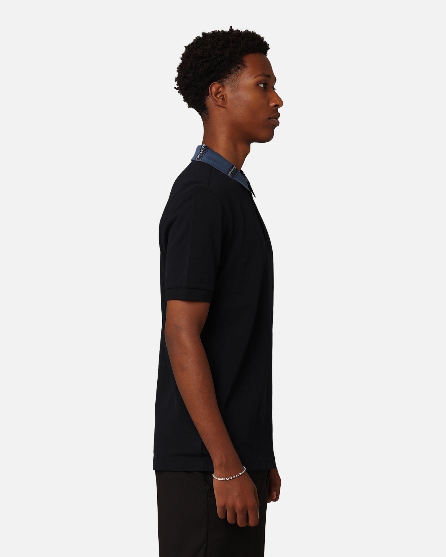 Fred Perry Graphic Collar Polo Shirt Navy