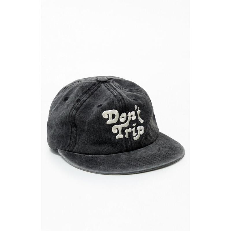 Free & Easy Men's Don't Trip Washed Black Hat