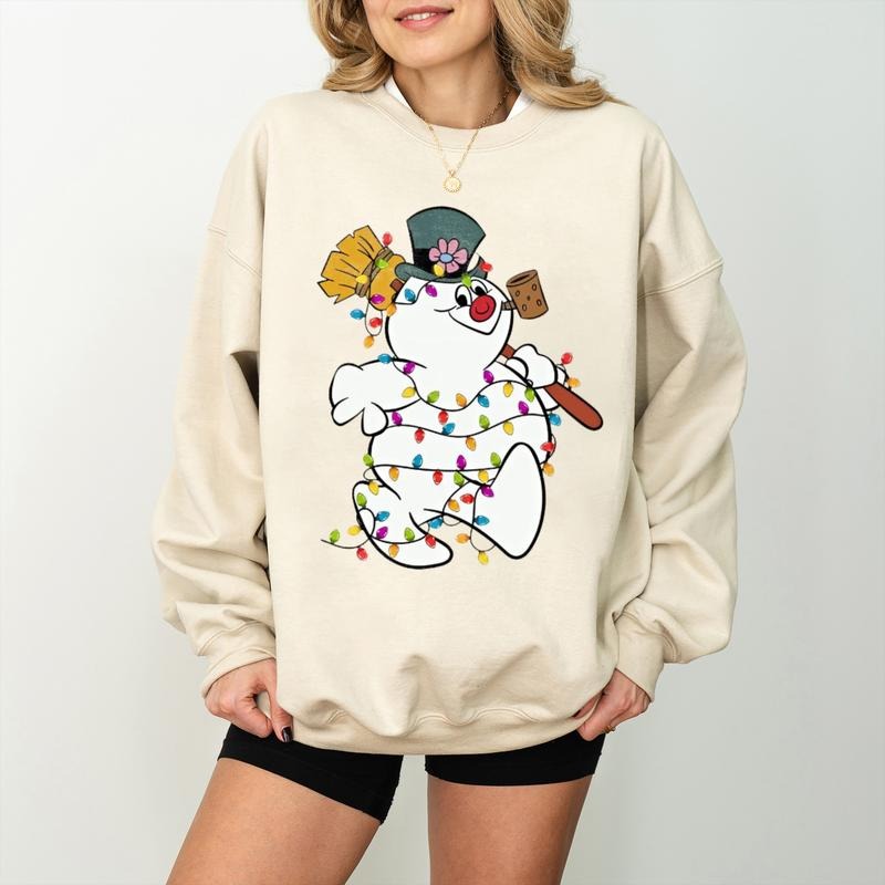 Frosty The Snowman Christmas Sweatshirt, Merry Christmas Shirt, Snowman Shirt,  Frosty and Friends Rudolph Clothing, Unisex