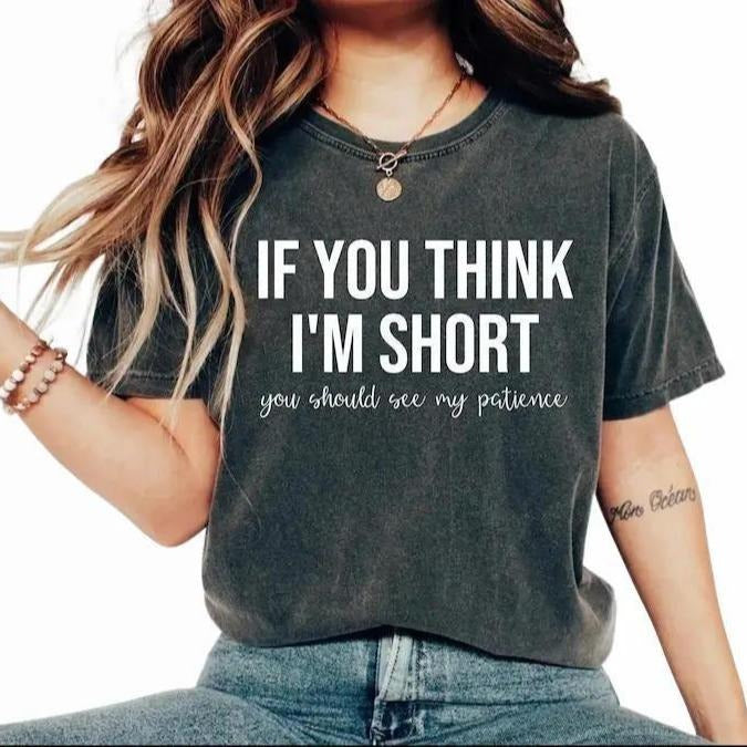 Funny Shirts For Women Tshirt With Saying Funny Cute Shirts Graphic Tee Womens Tshirt Short humor shirt OK Top Womenswear
