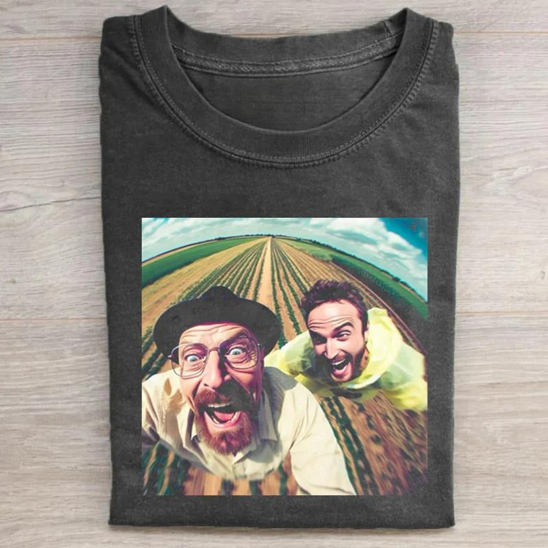 Funny Walter White and Jesse Pinkman Graphic Tee, Breaking Bad Movie Shirt, Funny Graphic Tee, Movie Parody Tshirt, Los Pollos Hermanos, Better Call Saul Movie Shirt