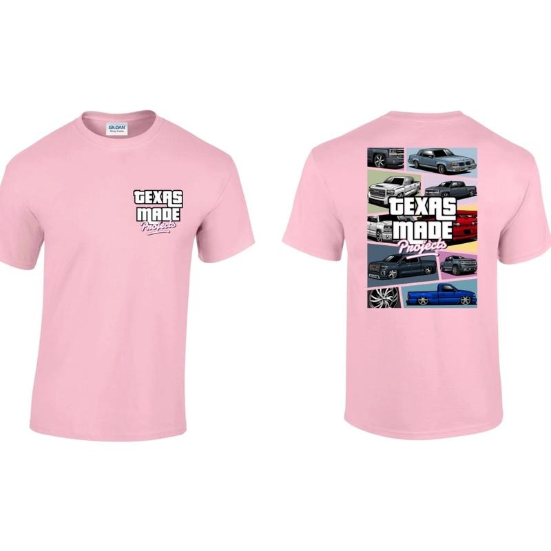 GTA Texas Made Projects T-shirt, Gaming Shirt, Car Merch Graphic Design Shirt For Men, Menswear Tops Tshirt Streetwear