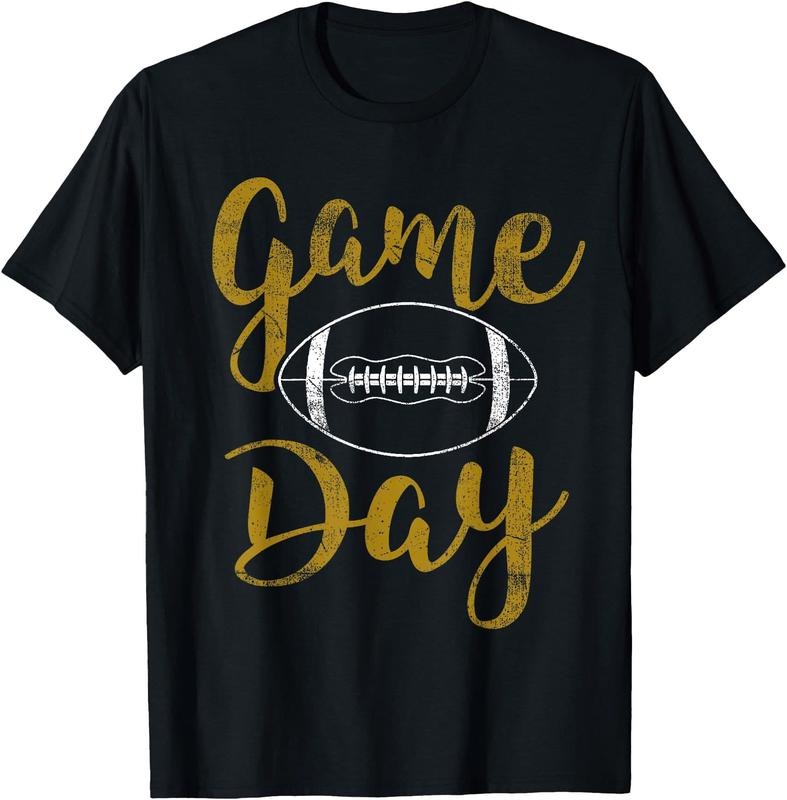Game Day Football Cute Football Top Unisex T-Shirt Sweatshirt Hoodie Crewneck Casual Shortsleeve Tshirt