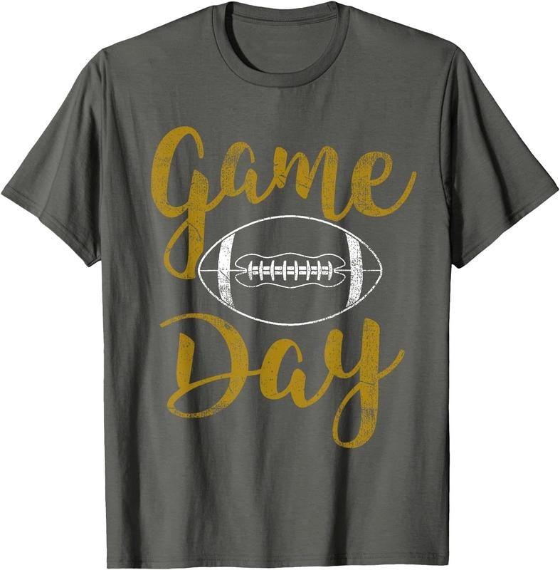 Game Day Football Cute Football Top Unisex T-Shirt Sweatshirt Hoodie Crewneck Casual Shortsleeve Tshirt