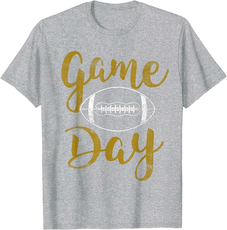Game Day Football Cute Football Top Unisex T-Shirt Sweatshirt Hoodie Crewneck Casual Shortsleeve Tshirt