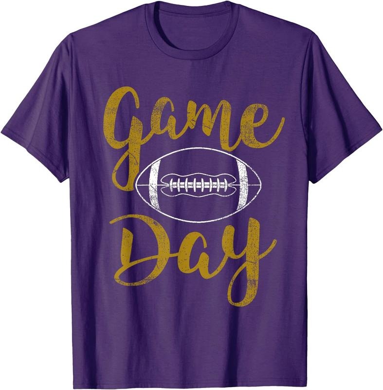 Game Day Football Cute Football Top Unisex T-Shirt Sweatshirt Hoodie Crewneck Casual Shortsleeve Tshirt