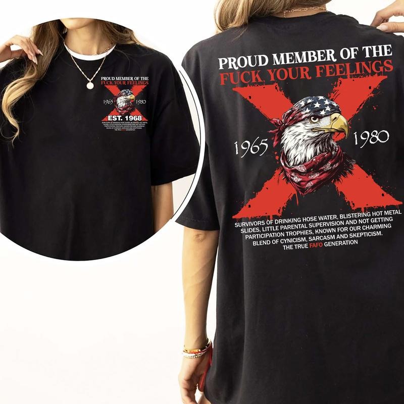 Gen X Shirt Proud Members Of Gen X Shirt, Customize Gen X Shirt Raised On Hose Water And Neglect T-Shirt - Vintage Inspired Funny Saying Sarcasm Quotes Shirt - Fit, Casual