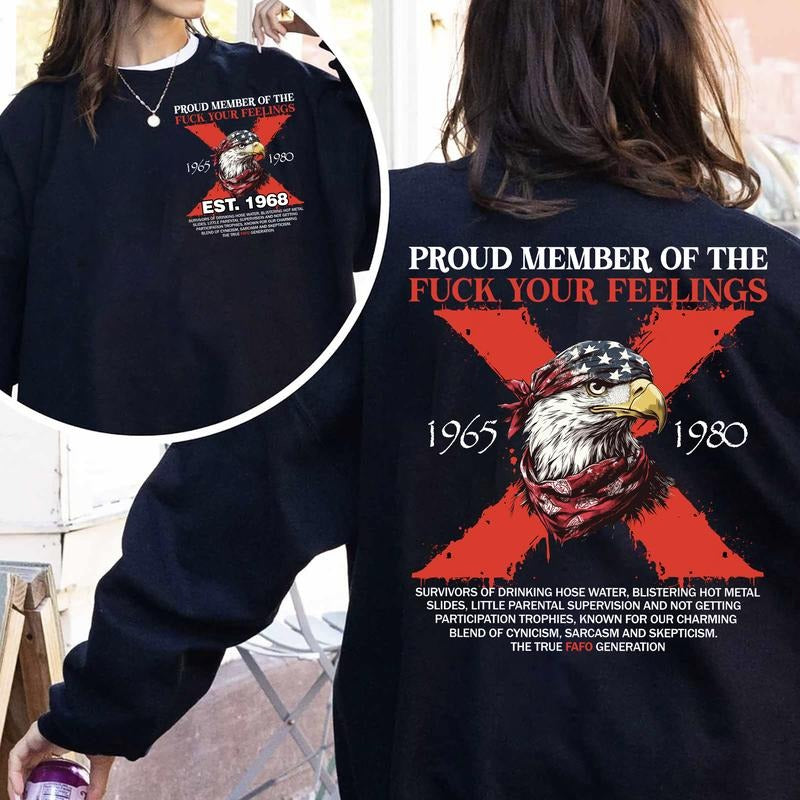 Gen X Shirt Proud Members Of Gen X Shirt, Customize Gen X Shirt Raised On Hose Water And Neglect T-Shirt - Vintage Inspired Funny Saying Sarcasm Quotes Shirt - Fit, Casual