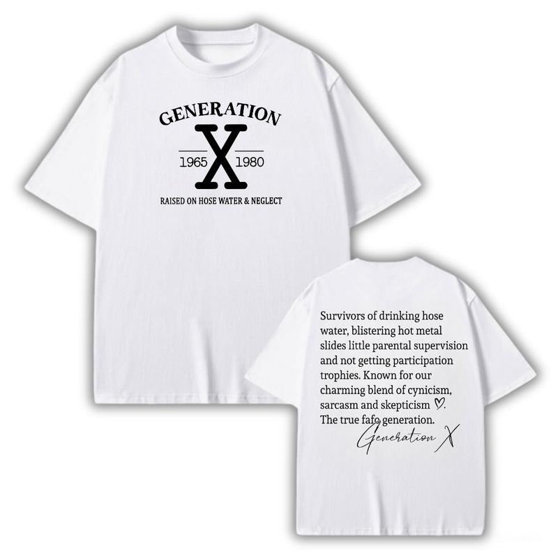 Gen X Shirt Raised On Hose Water And Neglect Shirt, Vintage Inspired T-Shirt, Funny Saying Graphic Tee, Sarcasm Quotes Humorous Shirt, Comfort Tshirt