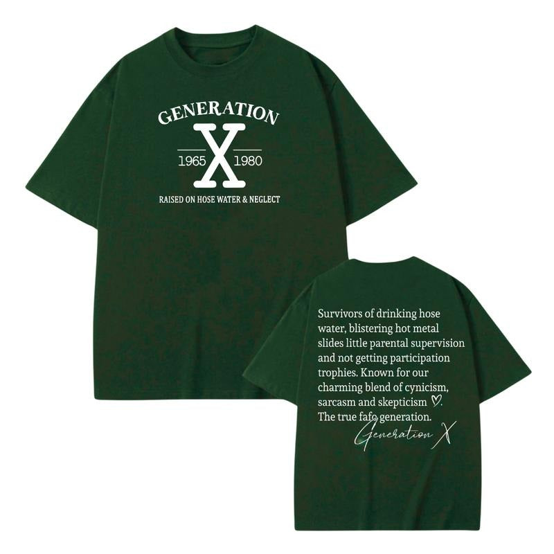 Gen X Shirt Raised On Hose Water And Neglect Shirt, Vintage Inspired T-Shirt, Funny Saying Graphic Tee, Sarcasm Quotes Humorous Shirt, Comfort Tshirt