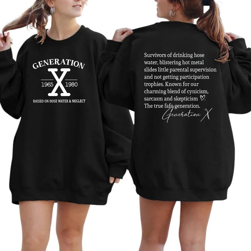 Gen X Shirt Raised On Hose Water And Neglect Shirt, Vintage Inspired T-Shirt, Funny Saying Graphic Tee, Sarcasm Quotes Humorous Shirt, Comfort Tshirt