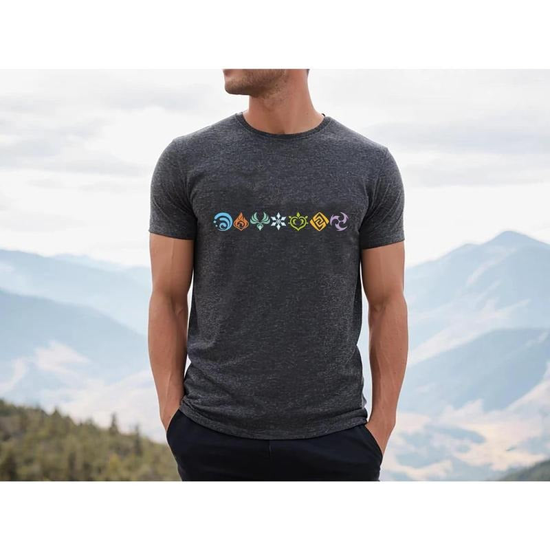 Genshin Impact Elements Shirt, Gamer Shirt, Sweatshirt, Hoodie, Zhongli T-Shirt, Anime Shirt, Genshin Tee, Select Your Element