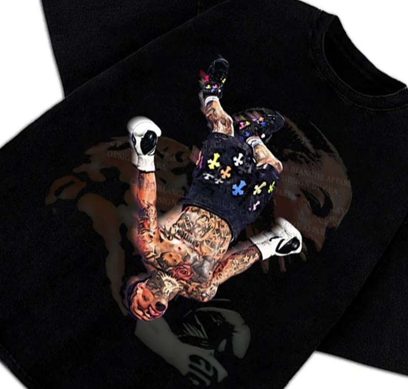 Gervonta Tank Davis Flip T-Shirt Tank Davis Boxing Graphic Tee Casual Round Neck Cotton Fabric Man Menswear Soft Top