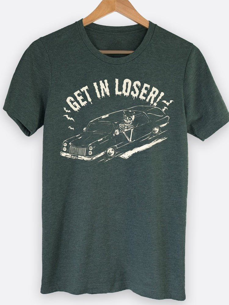 Get In Loser Skeleton Graphic Tee