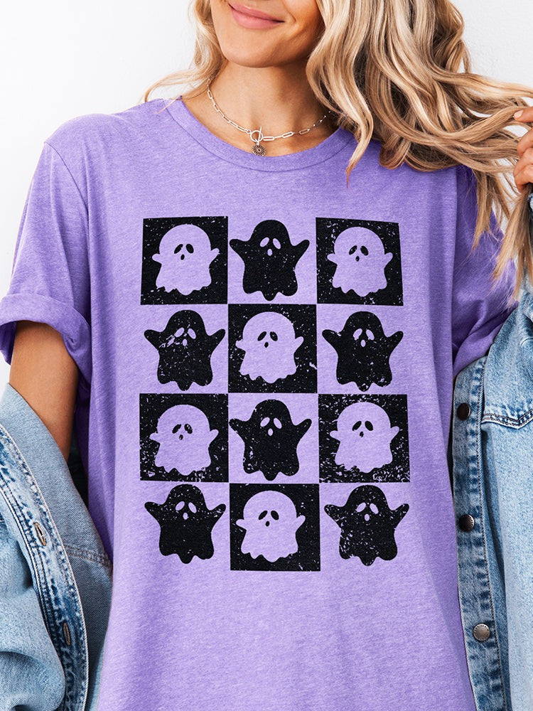 Ghost Checkerboard Graphic Tee