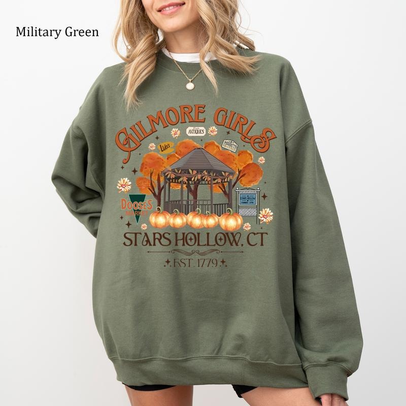 Gilmore Girls Stars Hollow Sweatshirt, Luke Dinner T-Shirt, Fall Season Shirt, Unisex Cotton Shirt, Autumn Girls Crewneck