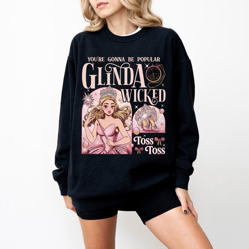 Glinda Wicked Sweatshirt, Elphaba Glinda Wicked Duo Shirt, Wicked Musical Movie Merch, Defying Gravity, Wicked Change for Good