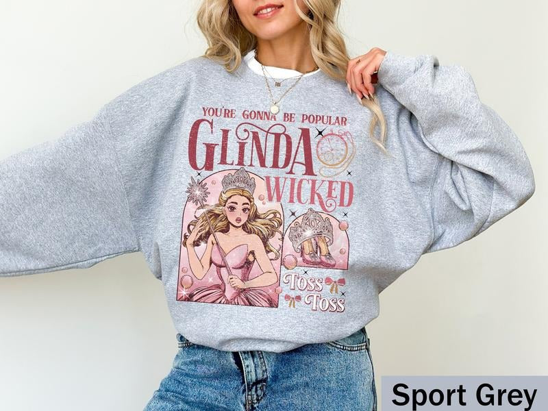 Glinda Wicked Sweatshirt, Elphaba Glinda Wicked Duo Shirt, Wicked Musical Movie Merch, Defying Gravity, Wicked Change for Good