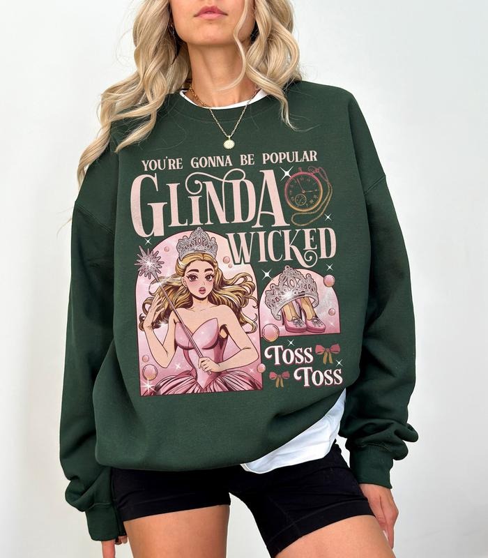 Glinda Wicked Sweatshirt, Elphaba Glinda Wicked Duo Shirt, Wicked Musical Movie Merch, Defying Gravity, Wicked Change for Good