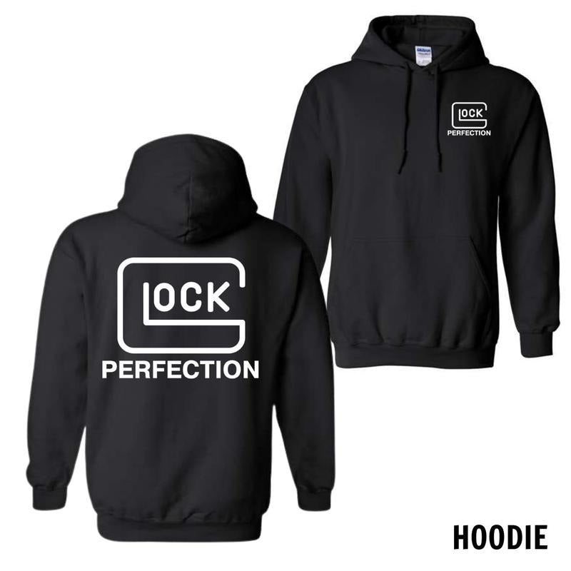 Glock Perfection Menswear Hoodie, Sweatshirt, and T-Shirt - Short Sleeve, Unisex Trendy Style for Men and Women, Perfect for Everyday Wear