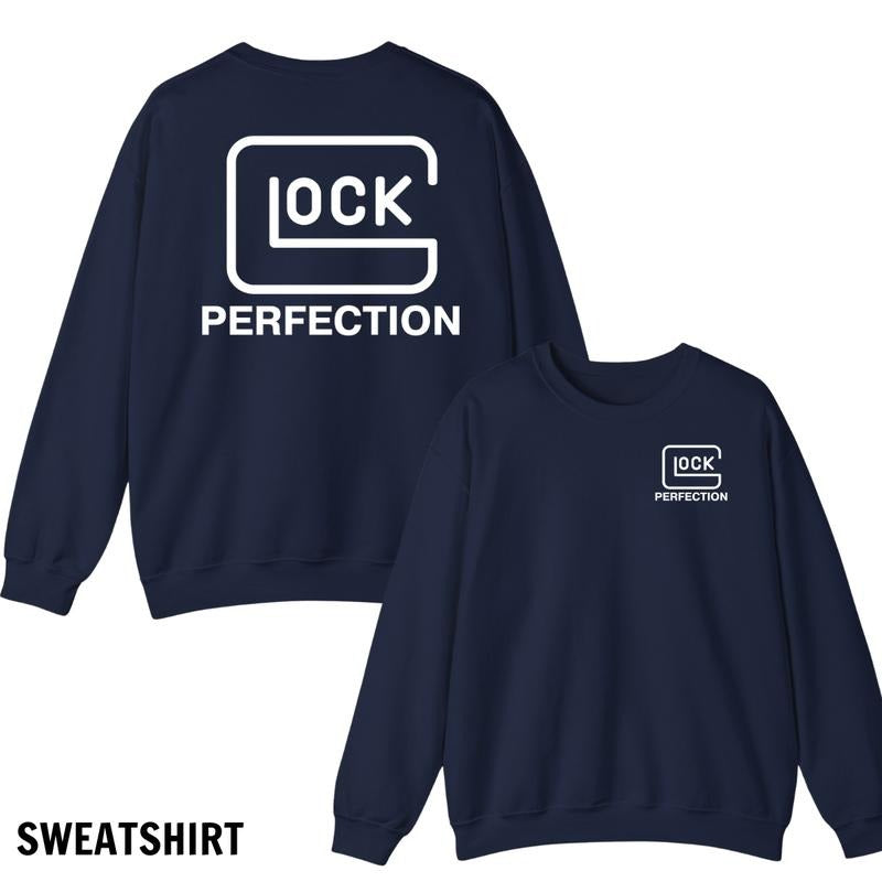 Glock Perfection Menswear Hoodie, Sweatshirt, and T-Shirt - Short Sleeve, Unisex Trendy Style for Men and Women, Perfect for Everyday Wear