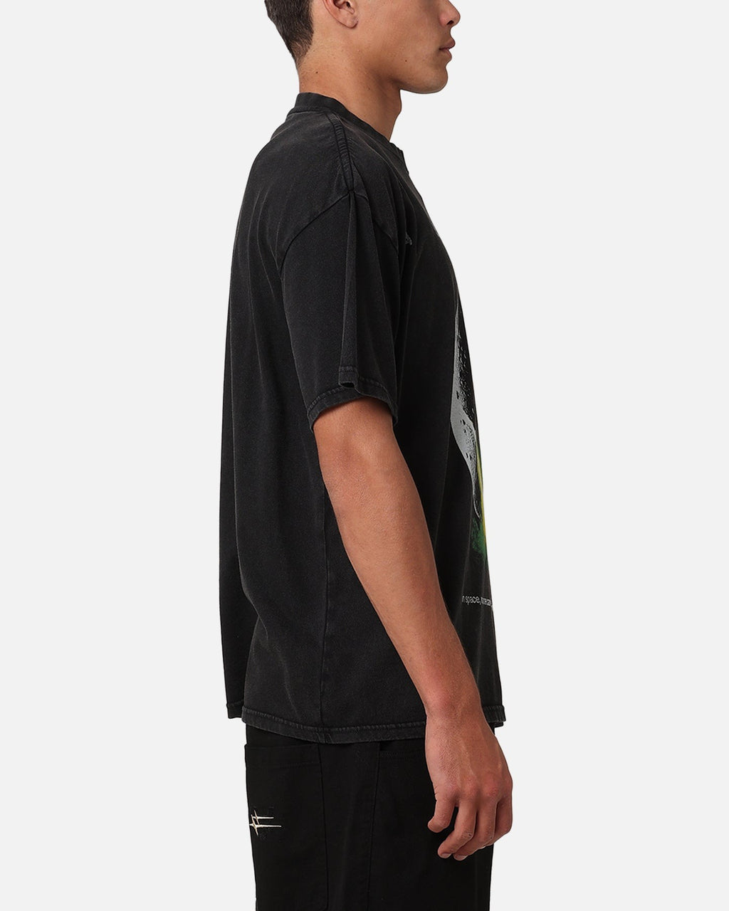 Goat Crew Alien Classic Vintage T-Shirt Black Acidwash