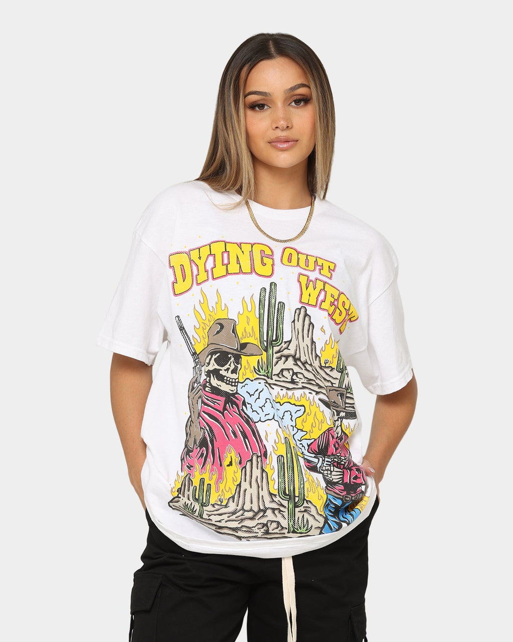 Goat Crew Dying Out West Vintage T-Shirt White Style001