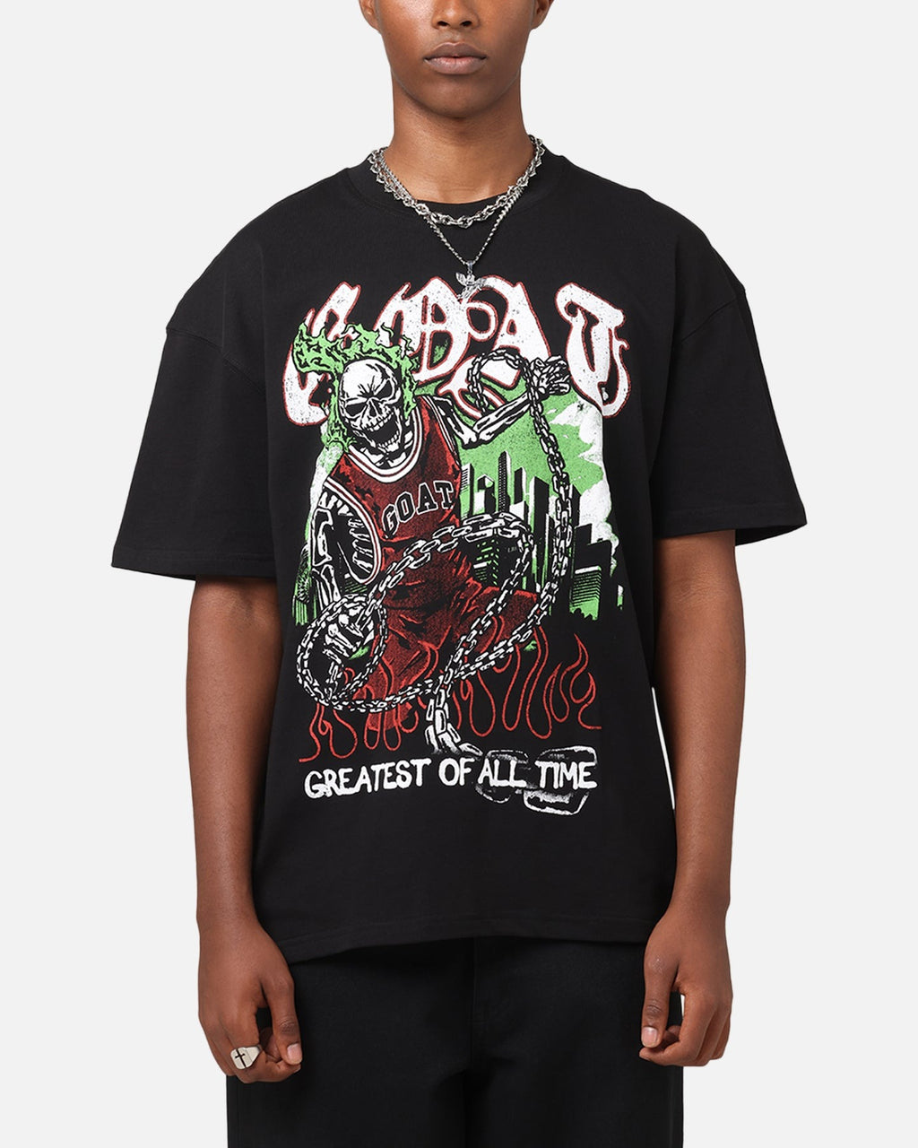 Goat Crew Goat Skull Vintage T-Shirt Black